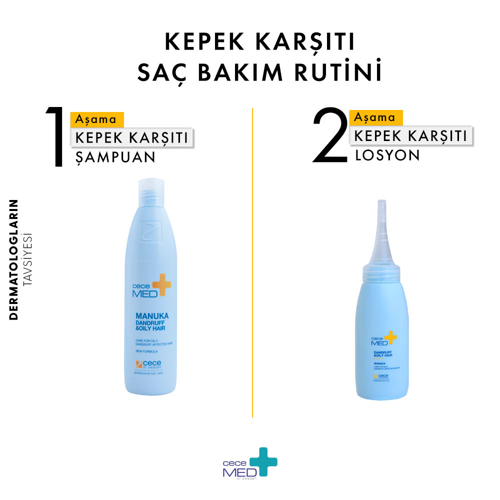 CECEMED YAĞLI KEPEK (SEBOREİK DERMATİT) KARŞITI MANUKA HAIR LOSYON 3230 - Görsel 2