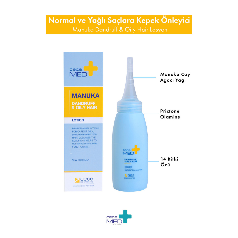CECEMED YAĞLI KEPEK (SEBOREİK DERMATİT) KARŞITI MANUKA HAIR LOSYON 3230 - Görsel 3