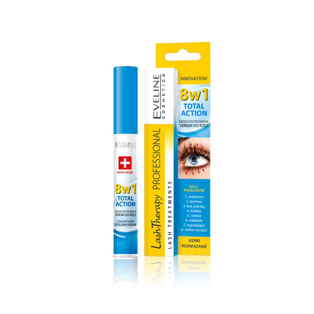 EVELINE LASH THERAPY TOTAL ACTION EYELASH SERUM 8IN1 - 9982